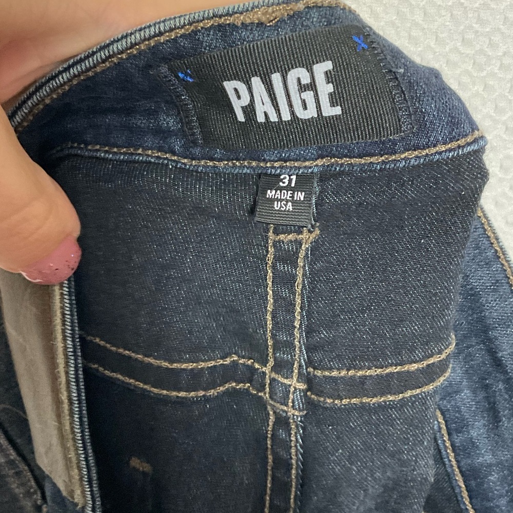 PAIGE Lennox “Cellar” Dark Blue Luxury Jeans Mens 34 x 31 NWOT Slim Straight Leg - Picture 4 of 7